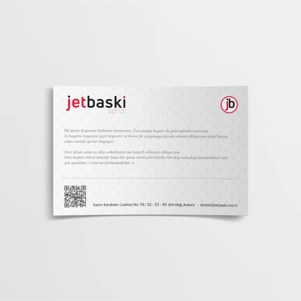 Tebrik - Teşekkür Kartı Baskı - 1