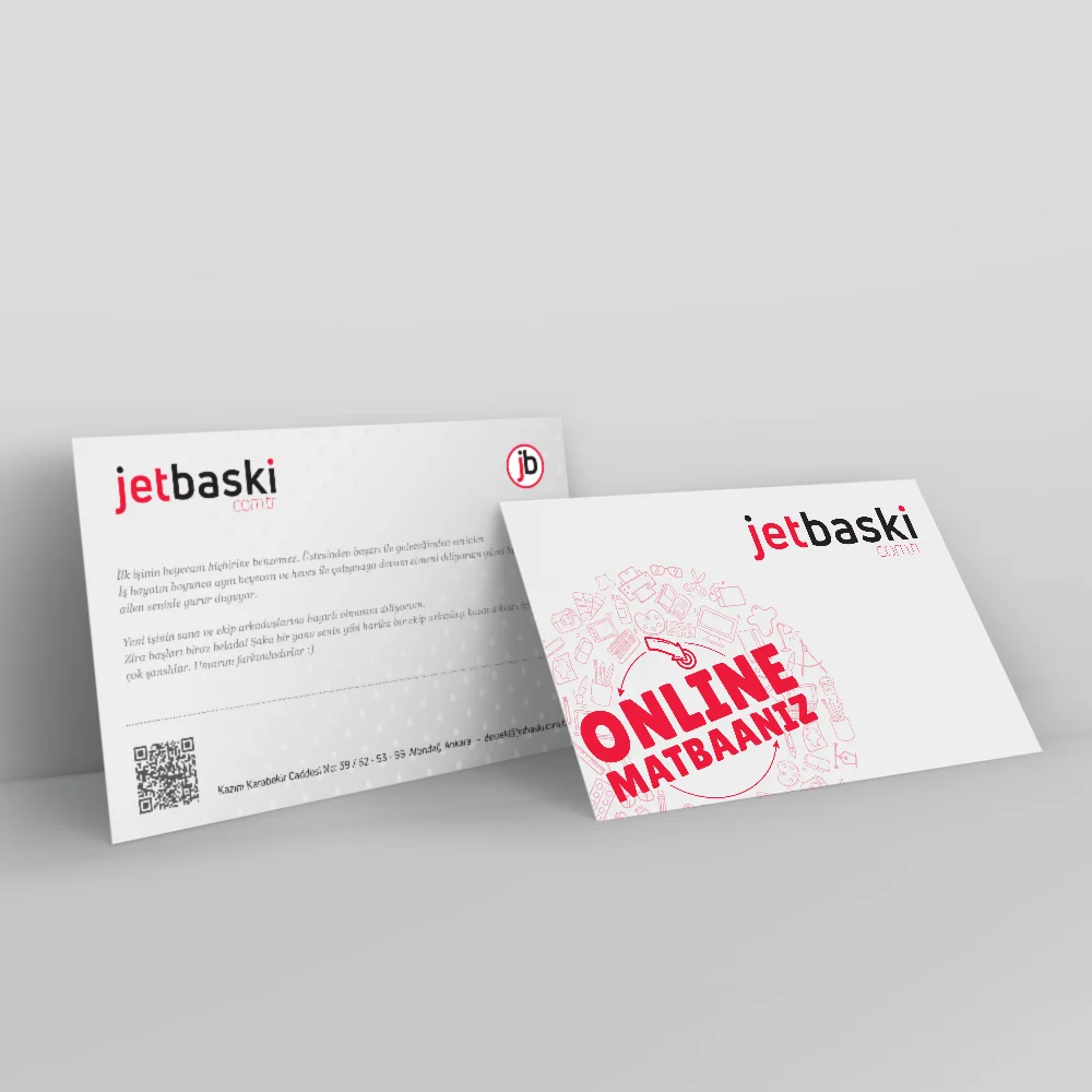 Tebrik - Teşekkür Kartı Baskı - 2