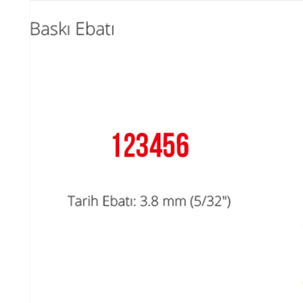 Otomatik Numaratör Kaşesi - 1